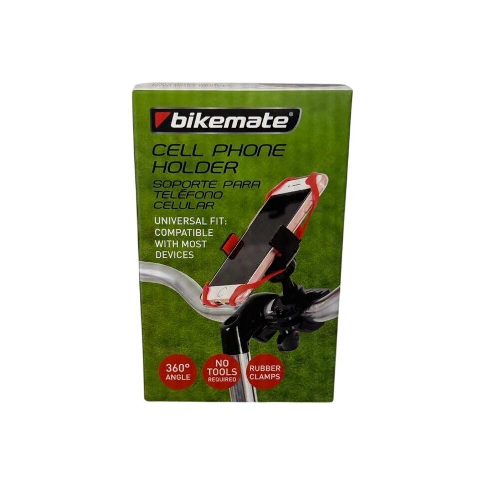 Bikemate Cell Phone Holder Universal Fit Bicycle Handlebar Mount 360 Degree